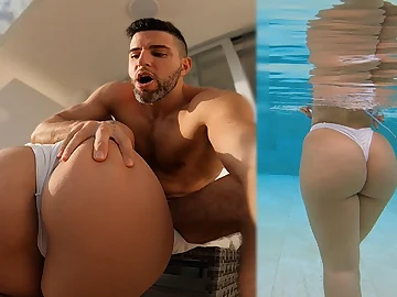 Antonio Mallorca's massive booty bounces as he picks up a Spanish hottie in bring in b induce