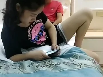 Amateur brunette Michelle with small tit