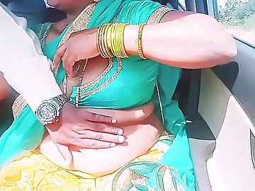 Steaming Silk's Desi car fuck-fest fails as A she attempts to pound a stranger's car in a Telugu sex