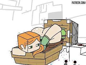 Alex Luvs Pistons in Minecraft, an vigorous hentai fantasy set