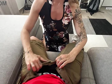 Annalisa Atomic Blonde's pussy pounded hard by Pakistani delivery person & swallows his load