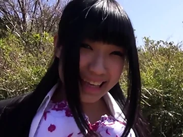 Japanese college student in suit loses it for outdoor intercourse