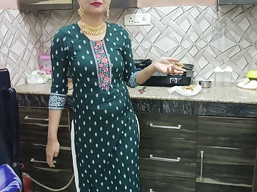 Glorious Desi Step-mother Mari and Desi Aunty Get Raw and Mischievous in the Kitchen