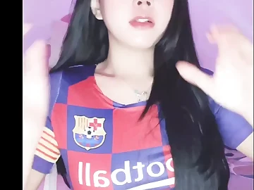 Jaw-dropping Malaysian Female in Football Uniform gets horny with a successful dude